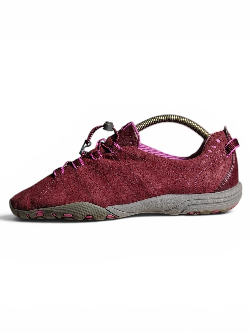 Clarks Privo Sprint Xenon Oxford, Womens 7 M, Burgundy, Bungee Laces